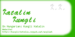 katalin kungli business card